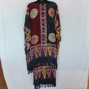 Bohemian Dress with Matching Poncho